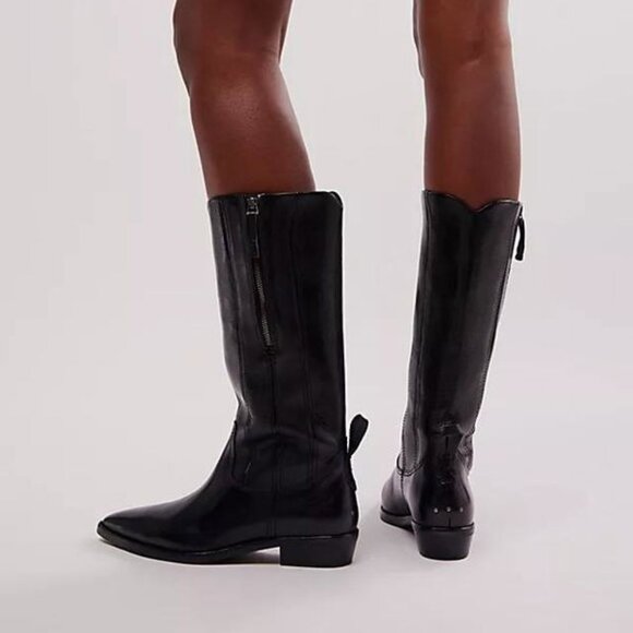We The Free Allistar Leather Mid-Calf Pointed Boots 9 - Picture 3 of 10